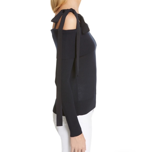 Adeam Off the Shoulder Sweater with Shoulder Ties - Picture 5 of 8